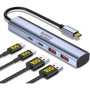 KAL-Hub De Données Usb C, Adaptateur 4 En 1 Usb C Vers Usb 3.1, Hub De Données Usb C Compatible Avec Les Ordinateurs Portables, Téléphones Portables Usb C, Lecteurs Flash Usb, Disques Durs Mobiles, E - Neuf