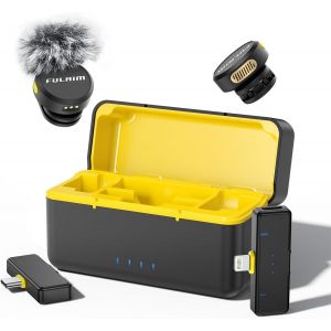 Micro Cravate Sans Fil Pour Iphone/Android/Pc, Mini Micro Cravate Avec Suppression Du Bruit Et Autonomie De 32 Heures, Pour L'Enregistrement Vid&eacute;o, Le Podcast, Le Vlogging Et Youtube - Neuf