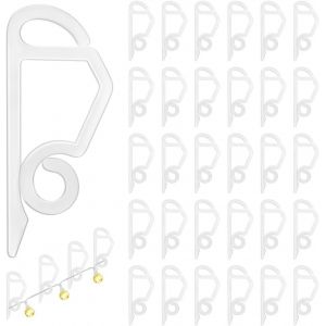 Kal-60pcs Crochets De Gouttière, Clip De Lumière De Noël Crochet, Gouttière Crochets Extérieurs, Lumière Extérieure Résistant Aux Intempéries Clip De Lumière De Vacance Pour Décoration De Noël - Neuf
