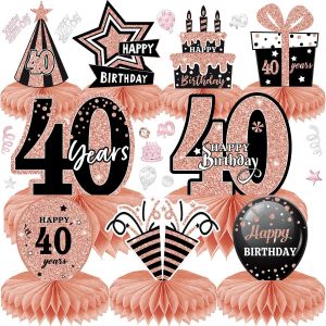 Ayuhr-Décoration De Centre Table Anniversaire 10pcs Deco Anniversaire 90 Ans En Nid D'abeille Décorations D'anniversaire De Fête Pour Hommes Femmes (90) - Neuf