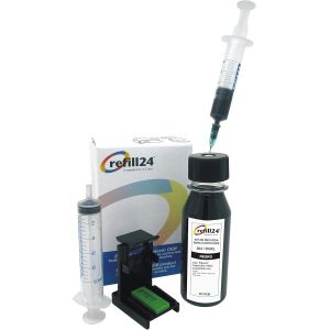 ERYI-Kit De Recharge Compatible Pour Cartouches D'Encre Hp 304, 304 Xl Noir, Avec Clips Et Accessoires + 100 Ml D'Encre - Neuf
