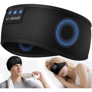 LORANKA-Bluetooth Bandeau Ecouteurs pour Dormir,Original &eacute;couteur de Musique pour Hommes Femmes,Casque pour Dormir avec Ultra-Fins HD St&eacute;r&eacute;o pour Sport,Dormeurs Lat&eacute;raux,Voyage - Neuf