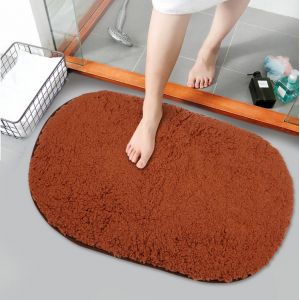 HJLIAN Tapis de bain en mousse a memoire de forme antiderapant et super absorbant, couleur cafe (60 x 40 cm) - Neuf