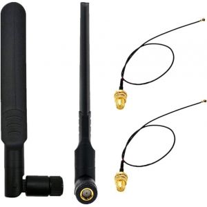 2set 8dbi 2,4 Ghz 5,8ghz Dual Band Sans Fil Wifi Rp Sma Antenne Mâle + 20cm Câbles Pigtail Antenne Ipex Vers Rp-Sma Femelle Pour Ngff M.2/Wifi/Carte Wlan/3g/4g/Lte Wwan Module (Ngff) - Neuf