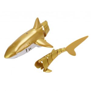Bateau électrique RC 2.4G télécommandé, piscine requin, Simulation de Jet d'eau, jouet Animal pour enfants et adolescents, doré - Neuf