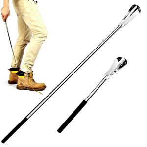 Chausse-Chaussures R&eacute;glable En Acier Inoxydable, Lot De 2 Avec Long Manche Pour Enfiler Facilement Vos Chaussures - Neuf