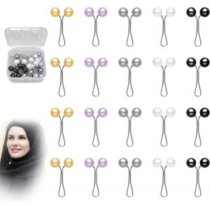 Kjdal-20 Pi&egrave;ces Clips De Hijab Clip De Perle &Eacute;pingle De Foulard Broche De Perle &Eacute;pingle De Perle En Forme De U Clip De Larme Clip De Foulard De Sauteur,Pour Les Femmes Dames V&ecirc;tements De Femmes Foula - Neuf