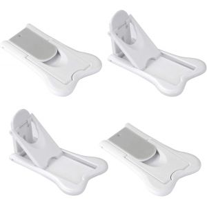 Yemaesre-4 Pcs Bloc Porte Securite Bebe, Bloque Porte Coulissante Verrouillage De Sécurité Auto-Adhésif Sans Percer Bloque Fenetre Securite Enfant Pour Porte Coulissante Armoire Placard Fenêtre - Neuf