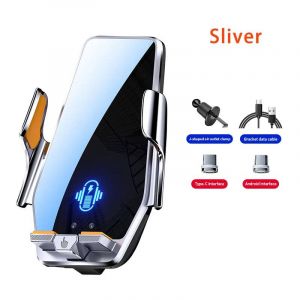 Nouveau Max 66w Support De Téléphone Portable Sans Fil Pour Voiture Tête Magnétique 15w Capteur Infrarouge De Charge Sans Fil Pour Iphone Samsung Xiaomi.Sliver. - Neuf