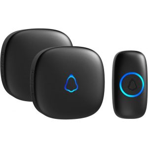 MDY-Sonnette sans Fil, étanche à Piles fonctionnan Sonnette de Porte 300M Étanche de Carillon Electronique, 52 Mélodies au 5 Niveaux Volumes pour Maison, Bureau, Hôtel, etc - Neuf