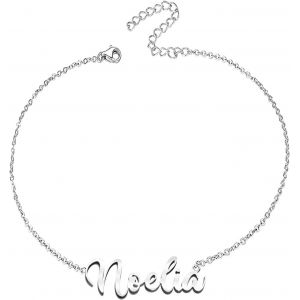 Eryi-Bracelet Pour Femme Avec Prénom En Acier Inoxydable - Pendentif Prénom Personnalisé Argenté Pour Femme - Cadeaux Personnalisés Pour Femme, Mère, Fille, Meilleure Amie - Neuf