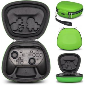 Housse De Rangement Compatible Avec Manette Pro De Nintendo Switch - Étui De Transport Pour Ranger Et Protéger Manette Switch - Pochette De Protection Verte - Neuf