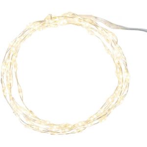 JGD-Ideen mit Herz Guirlande lumineuse LED &agrave; suspendre - 135 cm de long - 50 LED en blanc chaud - Suspension avec ventouse ou ?illet - Fonctionne avec piles - Avec fonction minuterie - Pour d&eacute;coratio - Neuf