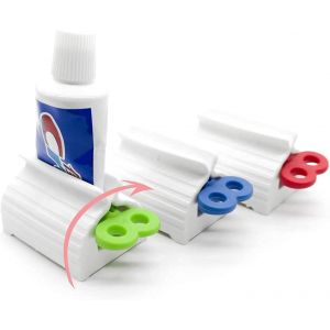 Distributeur de dentifrice, support de siège, support rotatif pour salle de bain (couleurs mélangées), 3 pièces - Neuf