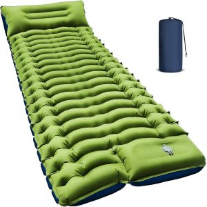 Letnerny-Matelas De Camping Matelas Autogonflant Ultraléger Avec Oreiller Et Pompe À Pied Intégrée Matelas De Camping Gonflable Portable Et Compact Pour Le Trekking En Plein Air - Neuf