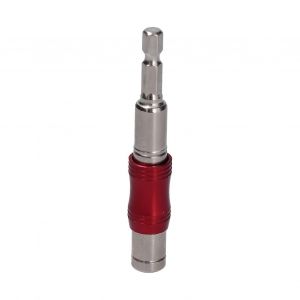 Porte-embout hexagonal en acier au chrome vanadium tige d'extension multi-angle autobloquante pour perceuse électrique tournevis (argent rouge) - Neuf