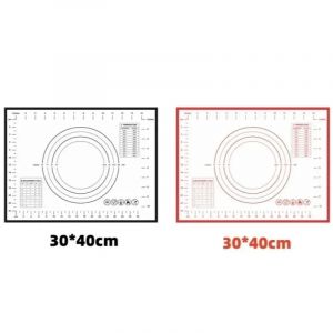 Tapis De Cuisson En Silicone Surdimensionné 60/70/80Cm,Tapis De Pétrissage Roulant,Outils De Pâtisserie,Crêpes,Pâte À Pizza,Tapis En Silicone Antiadhésif Pour La Cuisine.1Pcs 30X40Cm - Neuf