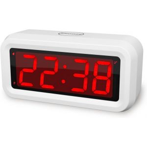 Reveil Numerique, Horloge Numérique Led À Piles, Lumière Continue, 4 Piles Durent Plus D'Un An, Réveil Matin Convient Aux Enfants Et Enfant Ado - Neuf