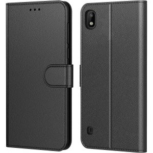 KALANKA-Cuir PU Protection Etui pour Samsung Galaxy A10, Plusieurs Couleurs Disponibles[Ranges Cartes],[Fonction Support],[Fermeture Magn&eacute;tique] pour(Galaxy A10 (6,20 Pouces), Noir) - Neuf