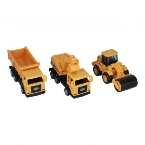 Ensemble de jouets de construction a inertie avec excavatrice, rouleau compresseur et voiture pour bebes garcons et filles - Neuf