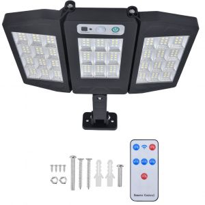 Hjlian Lampe Solaire 264 Led Avec Detecteur De Mouvement Et Telecommande, Eclairage De Jardin Etanche Ip65 - Neuf
