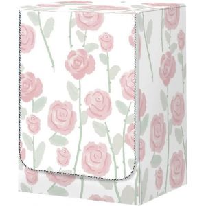 Pack De 2 Lave-Linge Couvercles Antipoussière Imperméable À L'eau Laveuse-Sécheuse Couvre (L Capacité 10.5-12kg, Rose Rouge) - Neuf