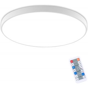 Subzonal-Plafonnier Led Detecteur De Mouvement 18w, Lampe Detecteur De Mouvement Interieur Ip54 4000k, Plafonnier Detecteur De Mouvement Avec Télécommande Pour Escalier Cave Garage Carport, Rond, 22c - Neuf