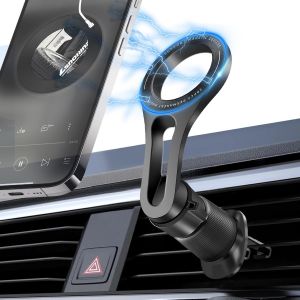 pour Support de Voiture Mag-Safe - Support de Voiture magn&eacute;tique pour t&eacute;l&eacute;phone avec Ventilation &agrave; 360&deg;, Support de Voiture Mains Libres pour iPhone 15 14 13 Pro Plus Max Mini - Neuf