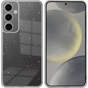 LORANKA-Antichoc Coque pour Samsung Galaxy S25+/S25 Plus,Housse &Eacute;tui en Transparent TPU Glitter avec Protection de la Cam&eacute;ra,Briller Silicone Femmes Fille Case Cover - Neuf