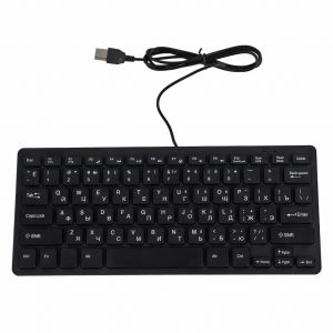 Claviers d'ordinateur ergonomiques, mini clavier mecanique filaire ultra-fin et durable a 78 touches pour PC et ordinateurs portables (russe) - Neuf