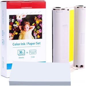 ERYI-Papier Photo 10X15 Rechange Canon Selphy Cp1500 Cp1300 Cp1200 Cp910 Cp1000 1 Cartouche D'Encre Et Papier Photo Kp-36In 3115B001(Aa) Compatible Avec Imprimante Canon Selphy Cp, A6 (100 X 148 Mm) - Neuf