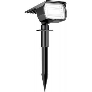 Lot De 1 Spot Solaire Exterieur, 72 Led Lampe Solaire Etanche Ip65, Lumiere Solaire Avec 3 Modes D'éclairage, Réglable 120° Projecteur Solaire Extérieur Pour Jardin Allée Chemin Blanc Froid - Neuf