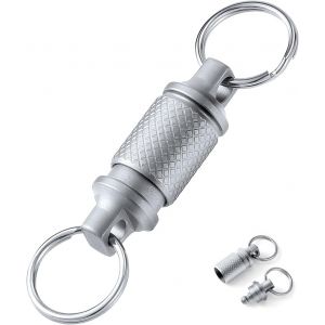 KAL-1Pc Porte-Clés Amovible, Alliage De Titane Porte-Clés Pivotant Heavy Duty Amovible Porte-Clés Clip Anneau Rotatif - Neuf