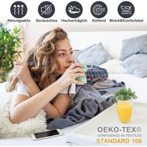 TZF-Protège-matelas imperméable, 140 x 200 cm, housse de matelas imperméable et respirante, protection contre l'humidité, pour toutes les saisons, orange - Neuf