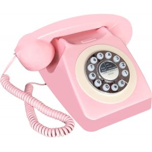 Téléphone Filaire Rétro Vintage, Téléphones Fixes Classiques Des Années 1930 Pour Décoration De Maison Et De Bureau, Téléphone D'Hôtel Fantaisie Avec Rappel - Neuf