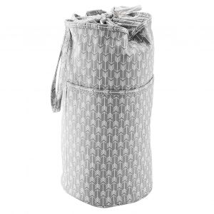 Sac a tricoter, organiseur de rangement de fil, grande capacite pour outils de tricot et accessoires (cylindrique) - Neuf