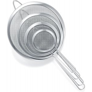 Lot De 4 Passoires De Cuisine En Acier Inoxydable, Passoires À Huile, Passoire À Mailles, Cuillère Écumoire Pour Résidus De Filtre - Neuf
