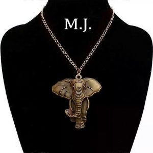 Original Vintage M&eacute;tal &Eacute;l&eacute;phant Maxi Pendentif Collier Hommes R&eacute;tro Or Longue Cha&icirc;ne Sir&egrave;ne Sorcou Femmes Bijoux Cadeau Colliers - Neuf
