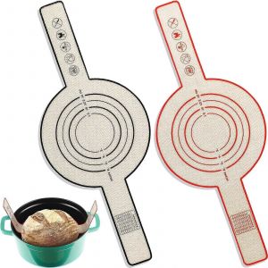 N&eacute;erlandais Four &Agrave; Pain Fronde 2-Pack De Non-B&acirc;ton De Cuisson Tapis De Pain De Levage En Silicone R&eacute;utilisable Correspond &Agrave; N&eacute;erlandais Standard Fours - Neuf