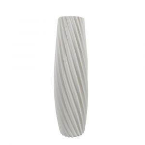 Vase &Agrave; Fleurs En Plastique De Couleur Unie,Design &Agrave; Rayures En Plastique,Arrangement De Fleurs,Pot De Plantes,D&eacute;cor De Bureau,Ornement De Salon.White-1. - Neuf