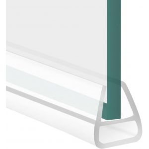 Joint de douche en verre pour porte de salle de bain,en forme de U,transparent,200 cm,pour parois de douche et autres pièces en verre entre 10 mm d'épaisseur (pour verre de 10 mm d'épaisseur) - Neuf