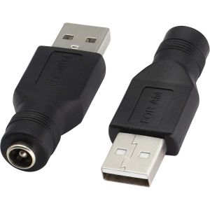 Lbgwp60-Usb2.0 A Mâle Vers Dc 5.5x2.1mm Connecteur Charge Barrel Jack Adaptateur Secteur Connecteur Usb 5v,(Adaptateur Secteur2,5a .) Pour Dispositif &charge Dc&usb(2pack/Usb2.0a) - Neuf