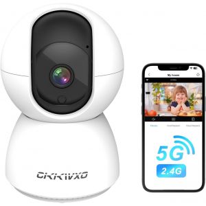 ChenQuanSarl-2K 3Mp Caméra Surveillance Intérieur 2.4/5Ghz Camera Interieur Wifi - Surveillance Bébé/Animal/Maison Avec Détection De Mouvement, Vision Nocturne Et Audio Bidirectionne - Neuf