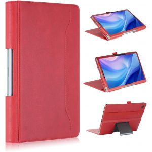 Compatible Avec Lenovo Tab Plus 11,5"" Protection &Eacute;tui Respirante Refroidissement Tb351fu Avec Porte-Carte Et Fonction Veille/R&eacute;veil Automatique,Rouge - Neuf