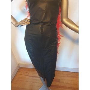 Jupe Crayon Noir Wetlook Mod&egrave;le Ornella Catanzaro Tm - Neuf