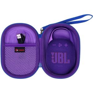 KALANKA-Etui Sac de Voyage pour Compatible Enceinte Bluetooth jbl Clip 5 jbl Clip 4 soundcore Select 4 go Haut-Parleur Protection déplacements Housse (Violet) - Neuf