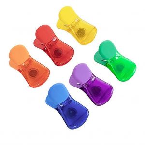 6 pinces de sac en plastique polyvalentes,sac de chips,pince alimentaire,couleurs Air Seal Grip pince alimentaire colorée - Neuf
