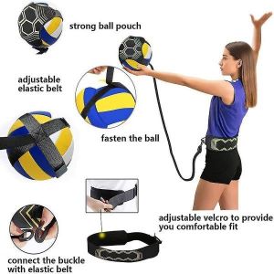 Aide &Agrave; L'entra&icirc;nement De Volley-Ball Et De Football En Solo - Cordon &Eacute;lastique R&eacute;glable Pour La Pratique En Solo, Parfait Pour L'am&eacute;lioration Des Comp&eacute;tences Et Une Utilisation Polyvalente - Neuf