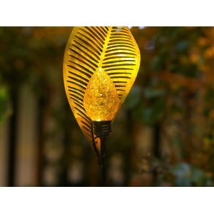Lampe Solaire Led De Jardin - Lampe De Pelouse Ext&eacute;rieure En Fer Forg&eacute; - Lot De 2 - Neuf