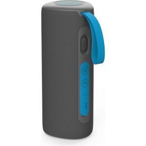 Rhythm 24 Mini Haut Parleur Bluetooth - Enceintes Sans-Fil Avec Effets Lumineux Led, E¿Tanche Ipx5 Pour Inte¿Rieur/Exte¿Rieur, Haut-Parleur Portable Pour Voyage, Douche Et Jardin, Gris/Bleu - Neuf